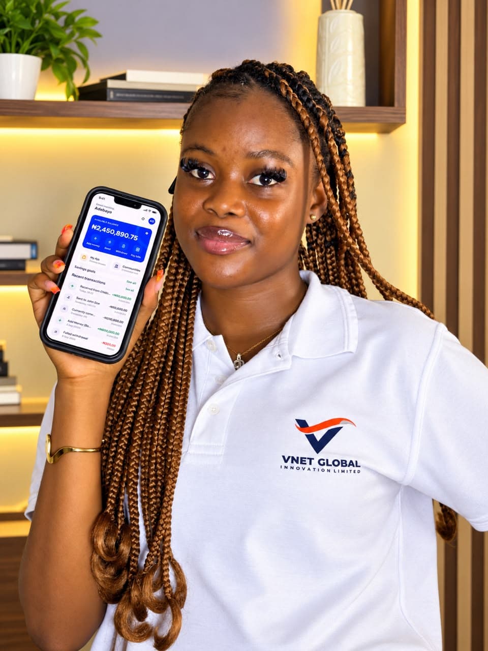 Illustrative photo of a university student using her phone